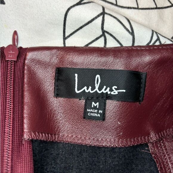 Lulus | Faux Leather Mini Ruffle Skirt | Size Medium - Picture 2 of 4